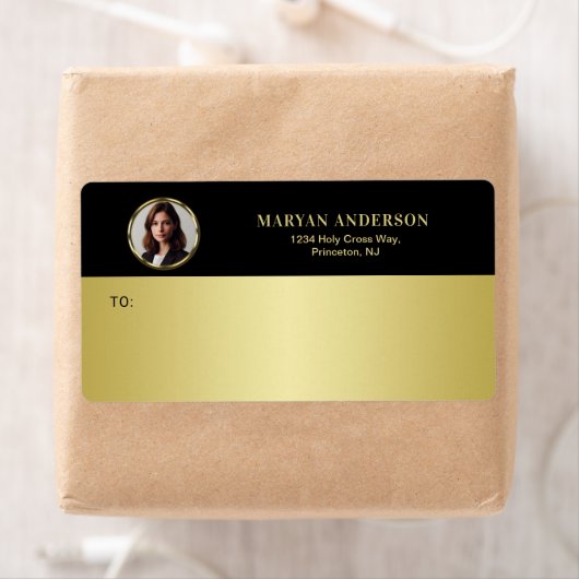 Schwarz-gold Design, Logo oder Foto im goldenen Kr (Insitu)