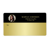 Schwarz-gold Design, Logo oder Foto im goldenen Kr (Vorne)