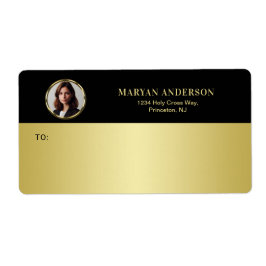 Schwarz-gold Design, Logo oder Foto im goldenen Kr