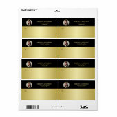 Schwarz-gold Design, Logo oder Foto im goldenen Kr (Vorne)