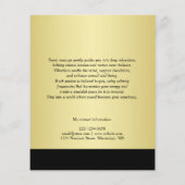 Schwarz-gold Design, Logo oder Foto im goldenen Kr Flyer (Hinten)