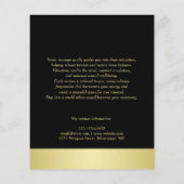 Schwarz-gold Design, Logo oder Foto im goldenen Kr Flyer (Hinten)