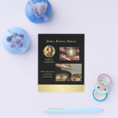 Schwarz-gold Design, Logo oder Foto im goldenen Kr Flyer (Einzeln)