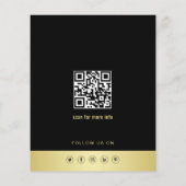 Schwarz-gold Design, Logo oder Foto im goldenen Kr Flyer (Hinten)