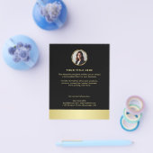Schwarz-gold Design, Logo oder Foto im goldenen Kr Flyer (Einzeln)