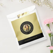 Schwarz-Gold-Design, Logo oder Foto im goldenen Kr Geschenktütchen (Versiegelt)