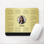 Schwarz-Gold-Design, Logo oder Foto im goldenen Kr Mousepad (Mit Mouse)