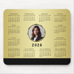 Schwarz-Gold-Design, Logo oder Foto im goldenen Kr Mousepad