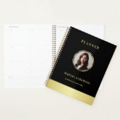 Schwarz-Gold-Design, Logo oder Foto im goldenen Kr Planer (Anzeige)