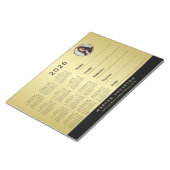 Schwarz-gold Design, Logo oder Foto, Kalender Notizblock (angewinkelt)