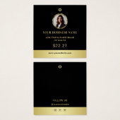 Schwarz-gold Design, Logo- oder Foto-Preisschilder (Vorne & Hinten)