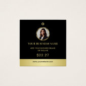 Schwarz-gold Design, Logo- oder Foto-Preisschilder (Vorderseite)