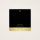 Schwarz-gold Design, Logo- oder Foto-Preisschilder (Rückseite)