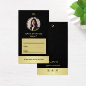 Schwarz-gold Design, Logo oder Foto, Preisschilder (Schreibtisch)