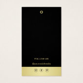 Schwarz-gold Design, Logo oder Foto, Preisschilder (Rückseite)