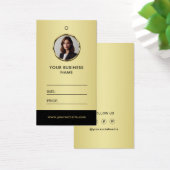 Schwarz-gold Design, Logo oder Foto, Preisschilder (Schreibtisch)