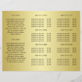 Schwarz-gold Design, Logo- oder Fotobroschüren, (Rückseite)
