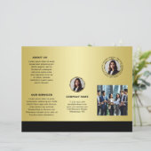 Schwarz-gold Design, Logo- oder Fotobroschüren, (Stehend Vorderseite)