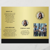 Schwarz-gold Design, Logo- oder Fotobroschüren, (Vorderseite)