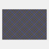 Schwarz-Gold-Diagonal-kariertes Muster im Bauernho Geschenkpapier Set (Vorderseite)