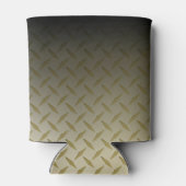 Schwarz-Gold-Diamant-Plattenmuster Dosenkühler (Rückseite)