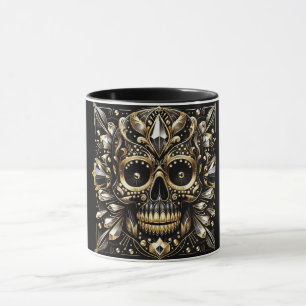 Schwarz-Gold-Diamant-SchädelTasse Tasse