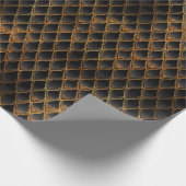 Schwarz-Gold-Drachen-Skala Geschenkpapier (Ecke)