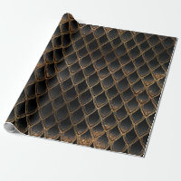 Schwarz-Gold-Drachen-Skala