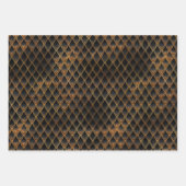 Schwarz-Gold-Drachen-Skala Geschenkpapier Set (Vorderseite 2)