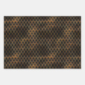 Schwarz-Gold-Drachen-Skala Geschenkpapier Set (Vorderseite)