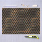 Schwarz-Gold-Drachen-Skala Seidenpapier (Handwerk)