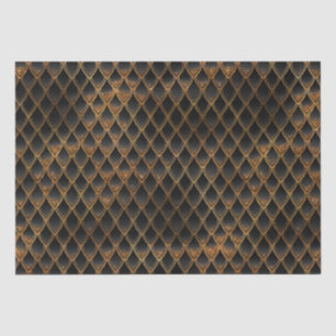 Schwarz-Gold-Drachen-Skala Seidenpapier