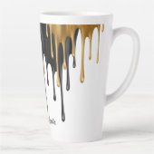 Schwarz-Gold-Drilling Personalisiert Milchtasse (Rechts)