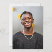 Schwarz & Gold Einfache Moderne Pinselschrift Grad Einladung (Rückseite)