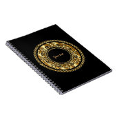 Schwarz-Gold-Elegance-Vorlage Notizblock (Rechte Seite)