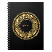 Schwarz-Gold-Elegance-Vorlage Notizblock (Vorderseite)