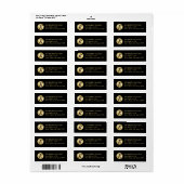 Schwarz-Gold-Elegant-Monogramm (Vorne)