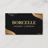Schwarz-Gold-Elegant Visitenkarte (Rückseite)