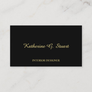 Schwarz-Gold-Elegant Visitenkarte