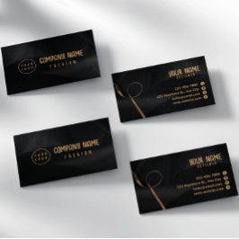 Schwarz-Gold-Elegant Visitenkarte