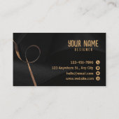 Schwarz-Gold-Elegant Visitenkarte (Rückseite)