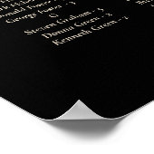 Schwarz-Gold-elegante Hochzeitssymbole Poster (Ecke)