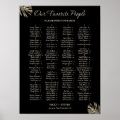 Schwarz-Gold-elegante Hochzeitssymbole Poster (Vorne)