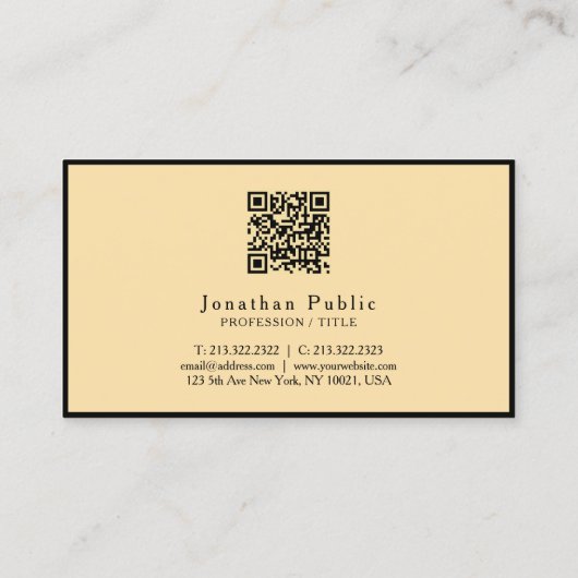 Schwarz & Gold Elegante Moderne handgeschriebene S Visitenkarte (Rückseite)