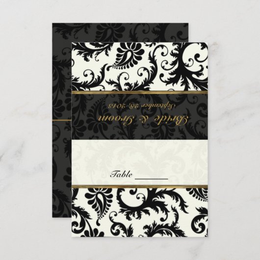 Schwarz, Gold, Elfenbeinküste Platzkarte (Vorne/Hinten)