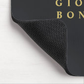 Schwarz & Gold Farb-Minimalistischer Persönlicher Mousepad (Ecke)