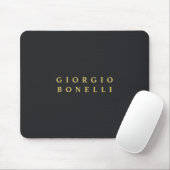 Schwarz & Gold Farb-Minimalistischer Persönlicher Mousepad (Mit Mouse)