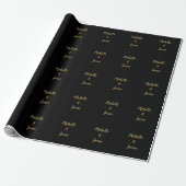 Schwarz-Gold-Farben Beruflich trendy Moderne Geschenkpapier (Ungerollt)