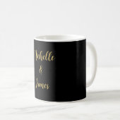 Schwarz-Gold-Farben Beruflich trendy Moderne Kaffeetasse (VorderseiteRechts)