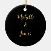 Schwarz-Gold-Farben Beruflich trendy Moderne Keramik Ornament (Vorne)